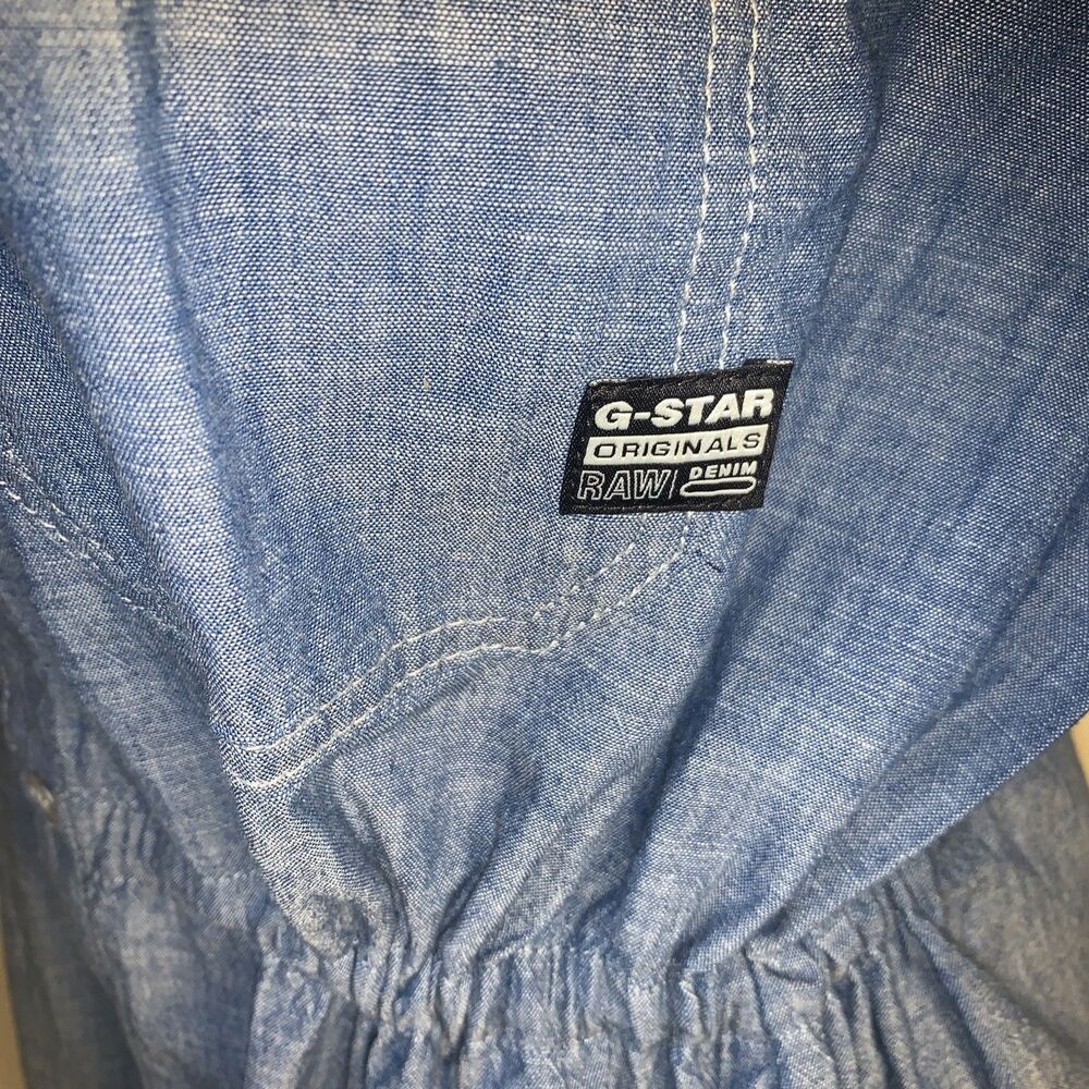 G-Star RAW Women's Chambray  Dress Denim Sz Medium Lightweight NWT Relaxed - Picture 6 of 12